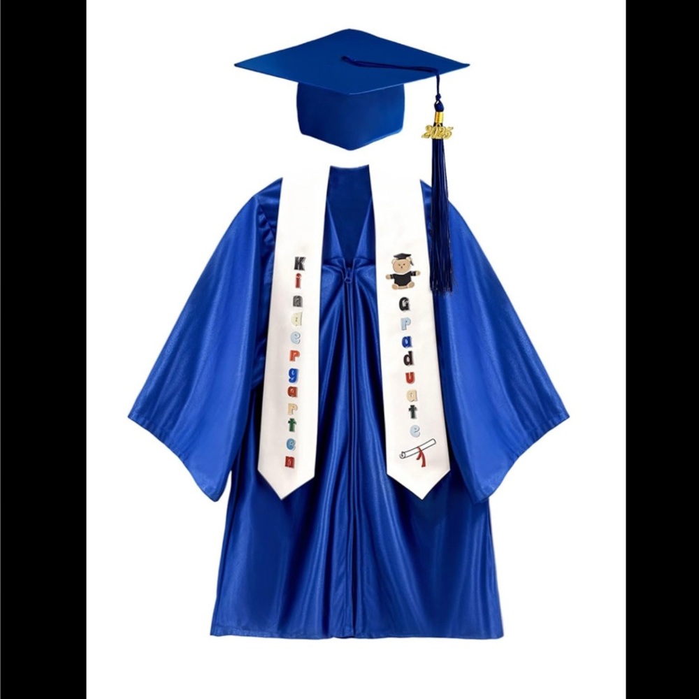 Blue Kindergarten Graduation Gown Set